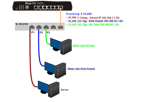 Hướng dẫn chia VLAN trên Switch VOLKTEK
